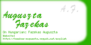 auguszta fazekas business card